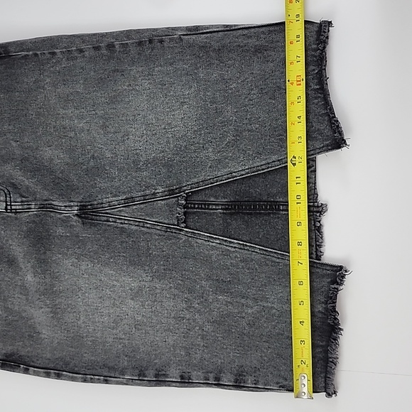 Velvet Heart Women's Effie Denim Midi Skirt Stretch Front Split Frayed Hem Sz 26 - Picture 16 of 16